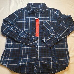 Well Worn Blue and White Checkered‎ Button Down Shirt